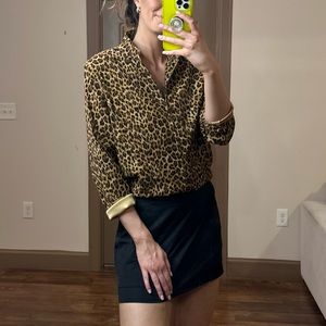 Sporty Cheetah Print Zip Up Jacket